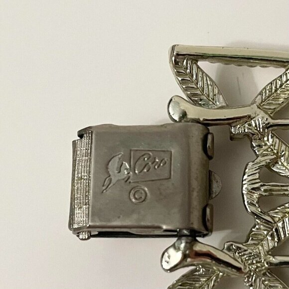 Vintage Coro Pegasus Wide Link Bracelet - Picture 10 of 16